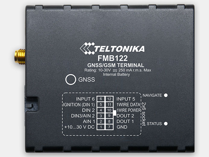 FMB122 (ГЛОНАСС/GSM/Bluetooth трекер-терминал с внутренней батареей) от Teltonika купить в ЕвроМобайл
