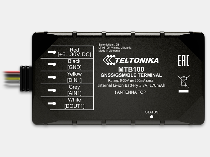 ГЛОНАСС/Bluetooth/GSM-трекер MTB100 от Teltonika купить в ЕвроМобайл
