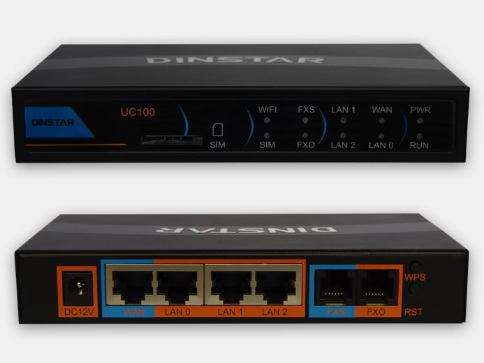 UC100 (шлюз с GSM, FXS и FXO каналами) от Dinstar купить в ЕвроМобайл