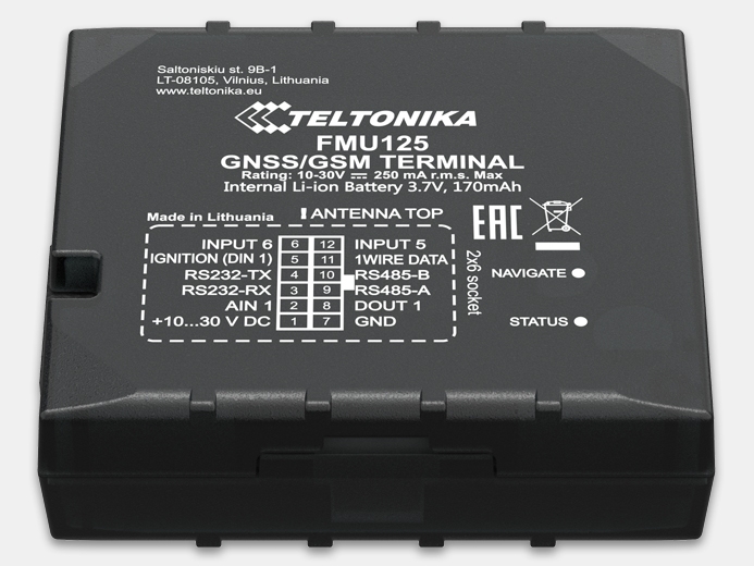 FMU125 от Teltonika технические характеристики