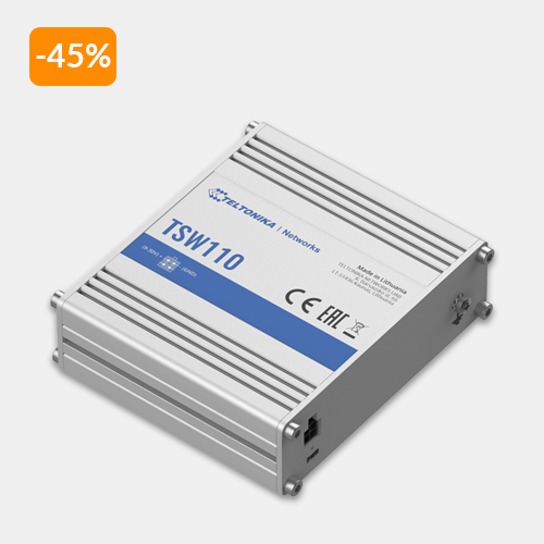 Промышленный коммутатор Teltonika TSW110 Промышленный коммутатор Teltonika TSW110