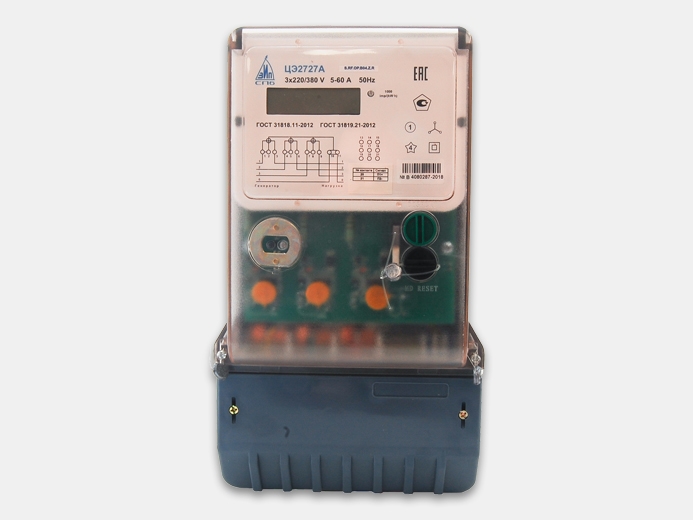 ЦЭ2727А B04 - счётчик электрической энергии ООО «Спб ЗИП» трехфазный электронный от Вега-Абсолют по выгодной цене