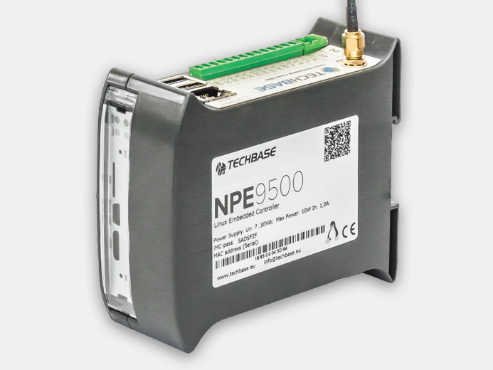 Промышленный компьютер NPE 9500 (4 DI, 4 DO, 4 GB flash) от TechBase купить в ЕвроМобайл