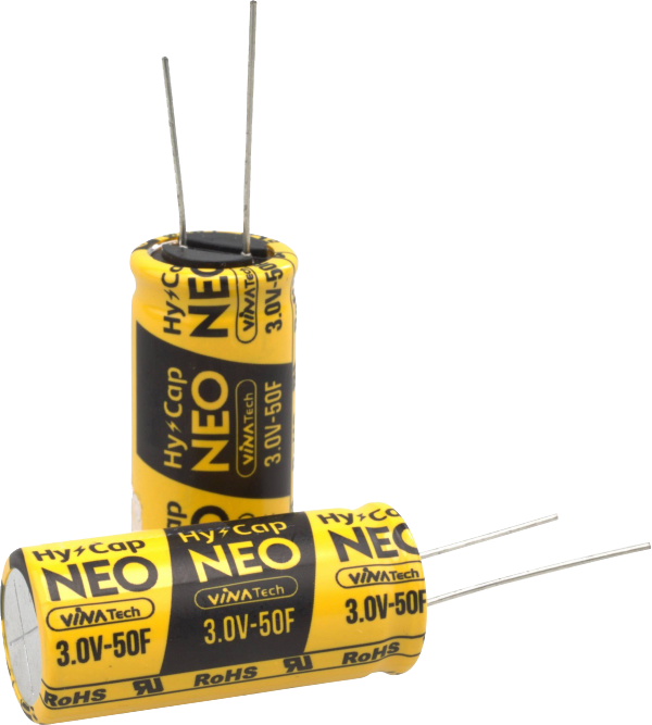 WEC3R0506QG, ионистор, VINATECH, 3.0 В, 50 Ф, 18x40 мм с радиальными выводами от VINATech купить в ЕвроМобайл