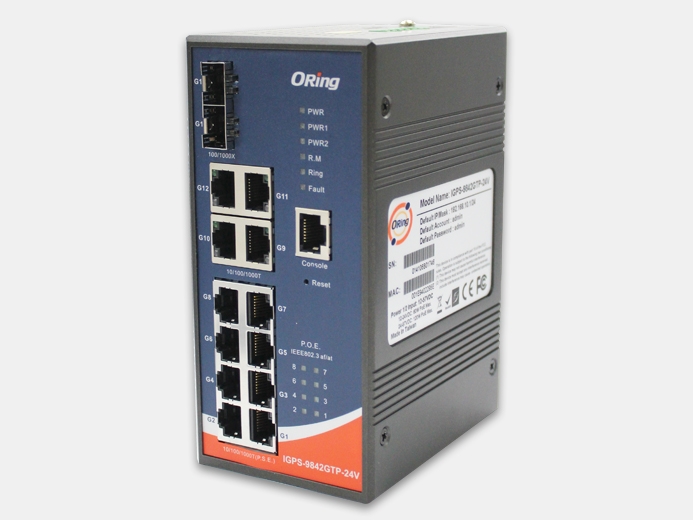 IGPS-9842GTP-24V (yправляемый Ethernet-коммутатор) от ORing купить в ЕвроМобайл