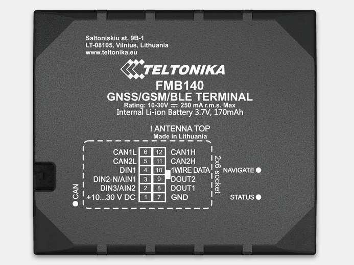 FMB140 (поддержка LV-CAN200) от Teltonika технические характеристики