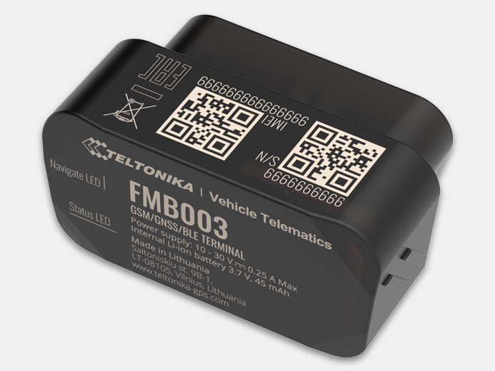 FMB003 (ГНСС/GSM/Bluetooth/OBDII-трекер) от Teltonika купить в ЕвроМобайл