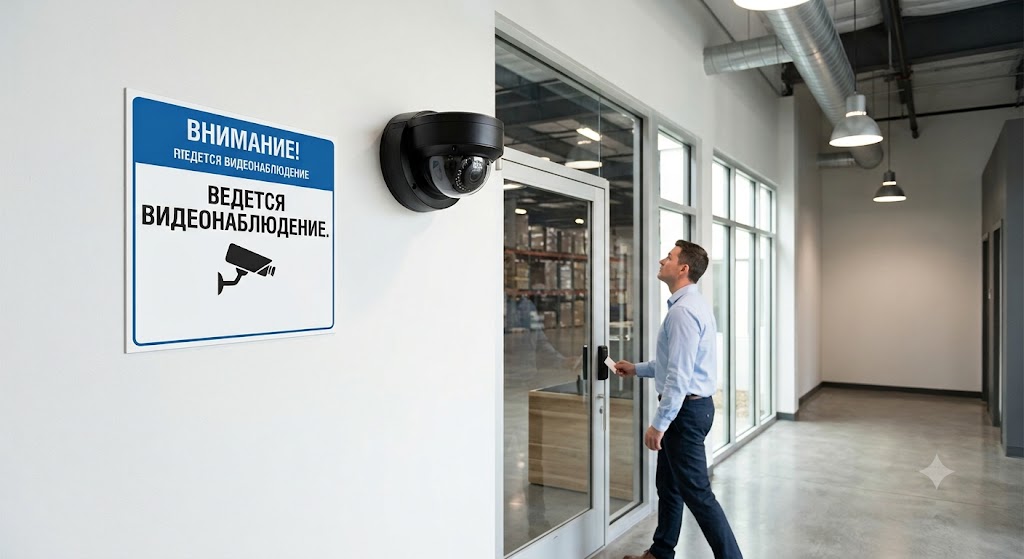 Табличка о видеонаблюдении в офисе.jpg