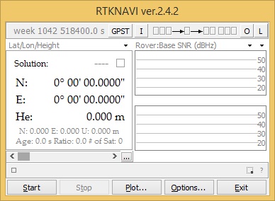 Рис. 5 Главное окно Программы RTKNAVI