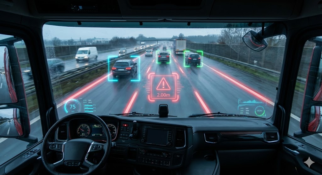 Работа системы помощи водителю ADAS с распознаванием объектов на дороге..jpg Работа системы помощи водителю ADAS с распознаванием объектов на дороге..jpg