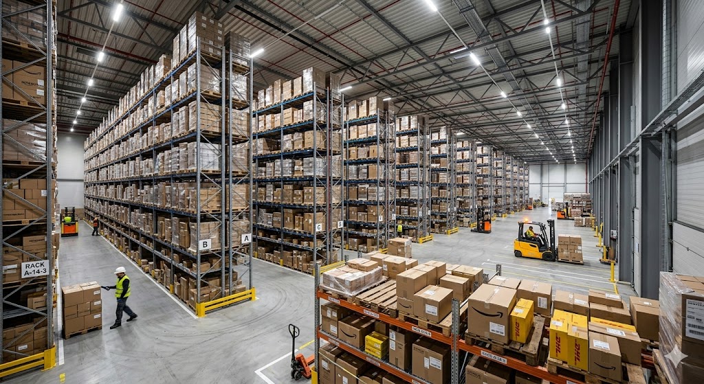 Внутреннее пространство современного логистического комплекса с высокими стеллажами.jpg Внутреннее пространство современного логистического комплекса с высокими стеллажами.jpg