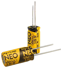 WEC3R0505QG, ионистор, VINATECH, 3.0 В, 5 Ф, 10x20 мм с радиальными выводами